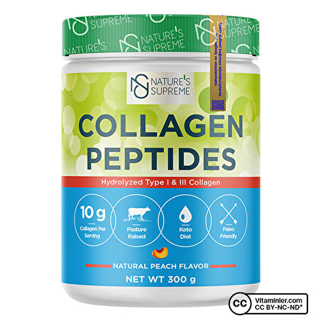 Nature's Supreme Collagen Peptides Powder 300 Gr - ŞEFTALİ