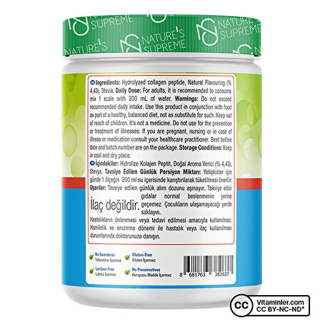 Nature's Supreme Collagen Peptides Powder 300 Gr - ŞEFTALİ