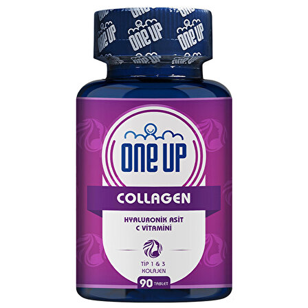 One Up Collagen Hyaluronic Acid 90 Tablet - AROMASIZ