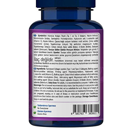 One Up Collagen Hyaluronic Acid 90 Tablet - AROMASIZ