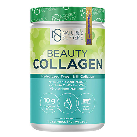 Nature's Supreme Beauty Collagen Powder 360 Gr Aromasız - AROMASIZ