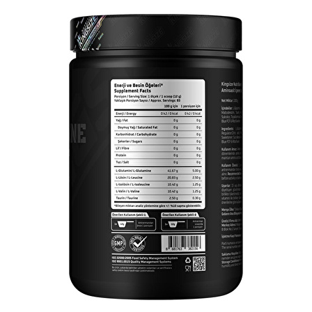 Kingsize Nutrition BCAA + Glutamine Powder 1000 Gr - KIRMIZI MEYVELER