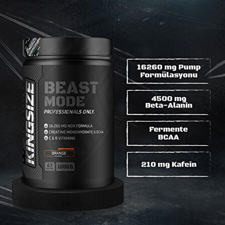 Kingsize Nutrition Beast Mode 1000 Gr - KIRMIZI MEYVELER