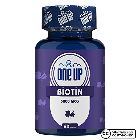 One Up Biotin 5000 Mcg 60 Tablet - AROMASIZ