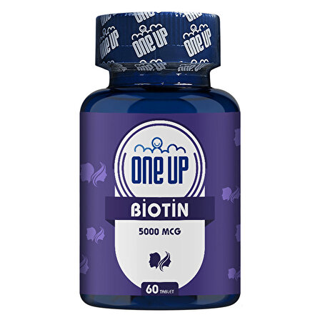 One Up Biotin 5000 Mcg 60 Tablet - AROMASIZ
