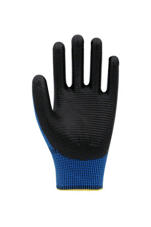 Master Glove PG3 Zebra Mavi Polyester Örme Nitril İş Eldiveni 10 Beden