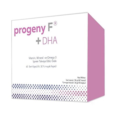 Progeny F + DHA 60 Sert Kapsül + 30 Yumuşak Kapsül
