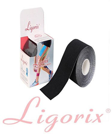 Ligorix Kinesio Tape Ağrı Bandı 5cmX5m Siyah