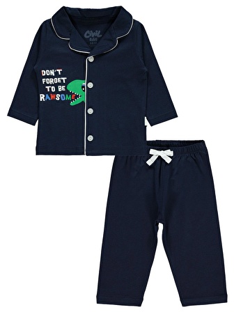 Civil Baby Erkek Bebek Pijama Takımı 6-18 Ay Lacivert