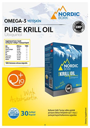 Nordic Bork Pure Krill Oil Q10 Soft Gel 30 kapsül