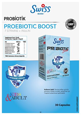 Swiss Bork Probiotik Boost 30 Kapsül