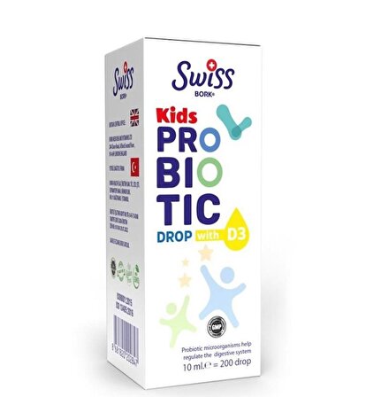 Swiss Bork Kids Probiotic Drop With D3 Damla 10 Ml 8681820202847