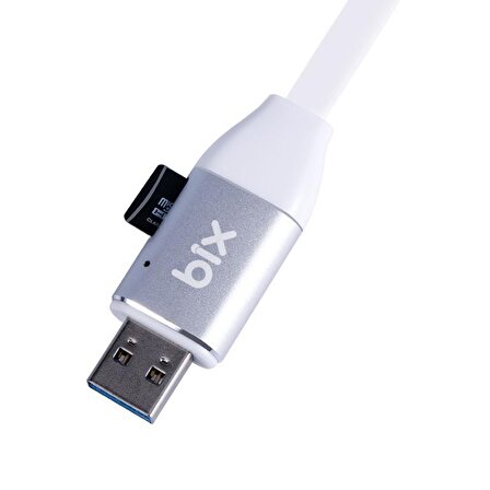 Bix IData Pro Kart Okuyuculu iPhone Data Ve Şarj Kablosu