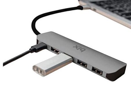 Bix BX07HB Type-C to Type-C 4 Portlu USB 3.0 Çoklayıcı Dönüştürücü Adaptör