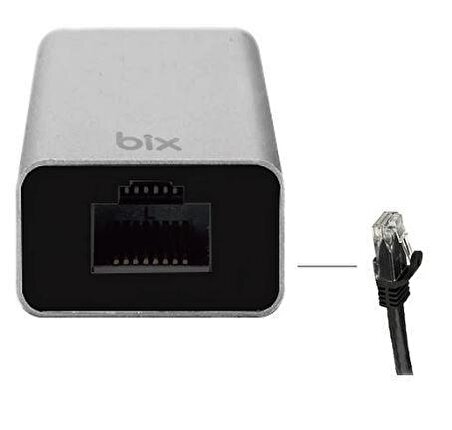 Bix 10/100/1000Mbps RJ45 Ethernet Dönüştürücü USB 3.0 Çoklayıcı Adaptör