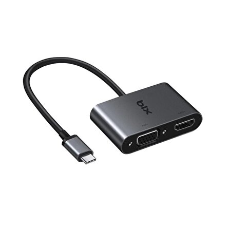 Bix BX14HB Type-C to HDMI VGA Dönüştürücü Adaptör