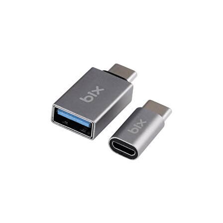 Bix ADP-04 Type-C to Micro USB ve USB-A 3.0 Çevirici Dönüştürücü Adaptör