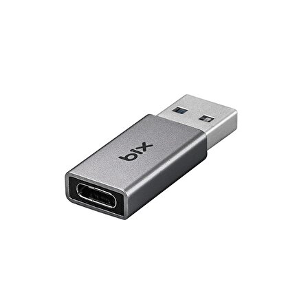 Bix ADP-03 USB-A 3.0 to Type-C 5A Hızlı Şarj Destekli Çevirici Dönüştürücü Adaptör
