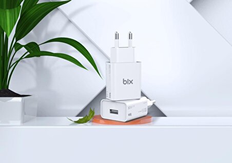 Bix BX-M10TA 10W Şarj Adaptörü ve Micro USB Şarj Kablosu 1 Metre