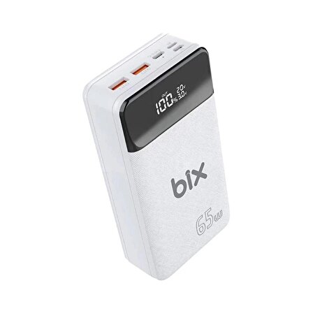 Bix PB301 30000 mAh Hızlı Şarj Powerbank Beyaz 