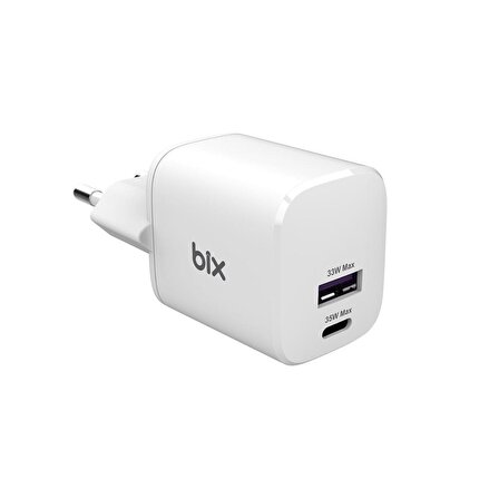 Bix Type-C 35 Watt Hızlı Şarj Aleti Beyaz