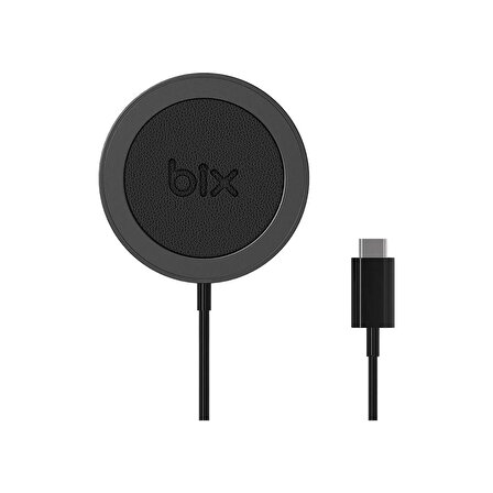 Bix BXMG15 15W Manyetik Kablosuz Şarj Cihazı Siyah