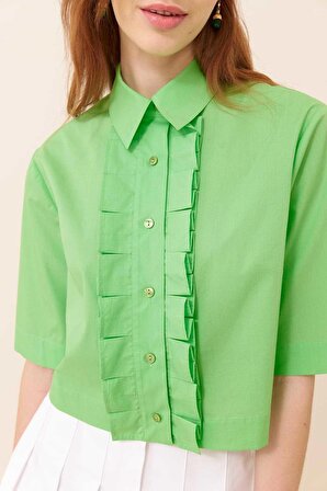 Poplin Gömlek Yeşil