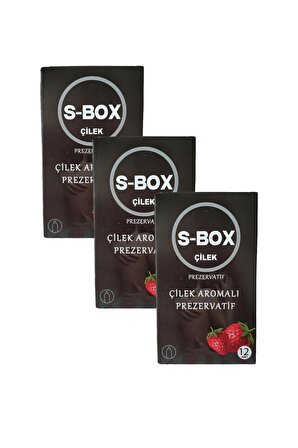 S-Box Çilek Aromalı Prezervatif 12'li x 3