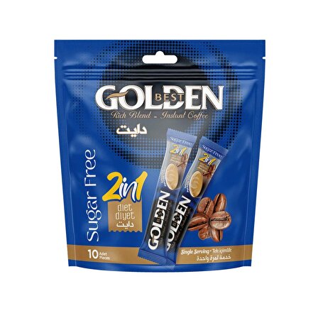 Golden Best 2'si 1 Arada Çözünebilir Kahve Karışımı (10 x 18 g)