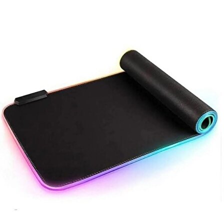 70x30 Rgb Mouse Pad Led Işıklı Baskısız Siyah Renk Gaming Mousepet