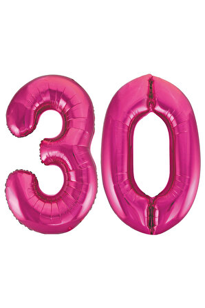 30.Yaş Folyo Balon Seti Pembe 40 cm