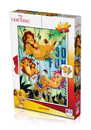 KS Games The Lion King 3+ Yaş Büyük Boy Puzzle 50 Parça