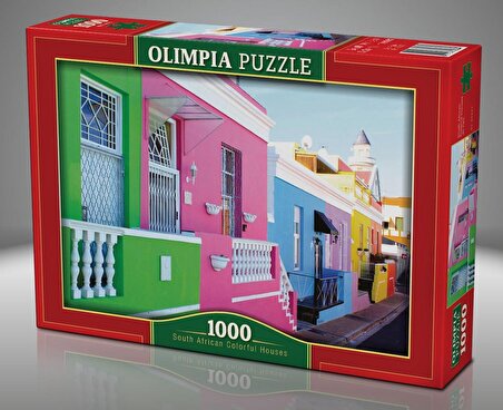 Olimpia Puzzle Güney Afrika'nın Renkli Evleri 12+ Yaş Küçük Boy Puzzle 1000 Parça