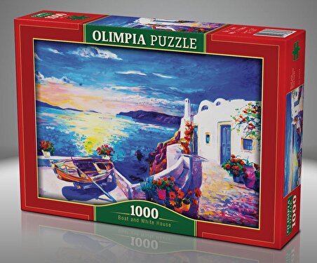 Olimpia 1000 Parça Tekne ve Beyaz Ev Sanatsal Puzzle
