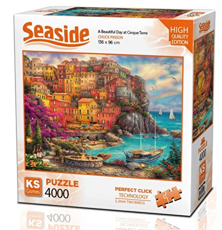KS Games 4000 Parça  Cinque Terre'de Güzel Bir Gün Puzzle