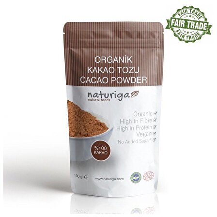 Naturiga Organik Kakao Tozu 100 gr.