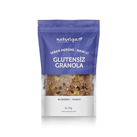 Naturiga Glutensiz Yaban mersini & Mango Granola(250gr)