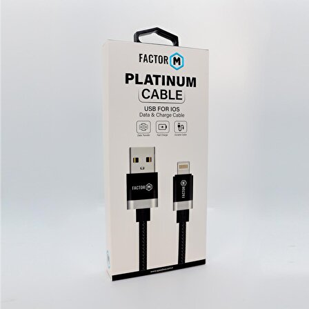 Factor-M Platinum Kablo 2.4A 20W UsbA To Lightning (FM-PCL)