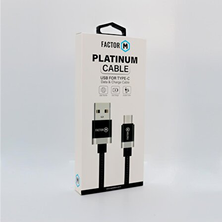 Factor-M Platinum Kablo 2.4A 20W UsbA To Type-C (FM-PCT)