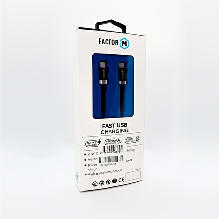 Factor-M Platinum Kablo 2.4A 20W Type-C To Lightning (FM-PCTL)