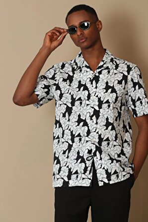 Nıce Erkek Smart Gömlek Resort Fıt Siyah
