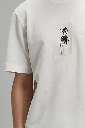 Bart Modern Grafik T- Shirt Beyaz