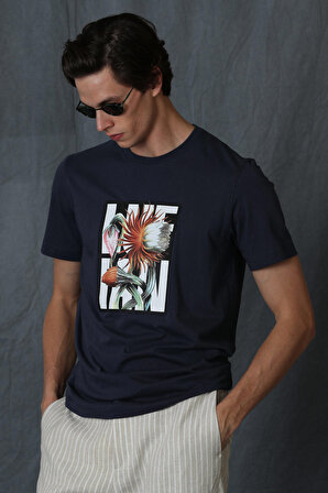 Blake Modern Grafik T- Shirt Antrasit