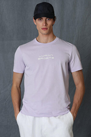 Tony Modern Grafik T- Shirt Lila