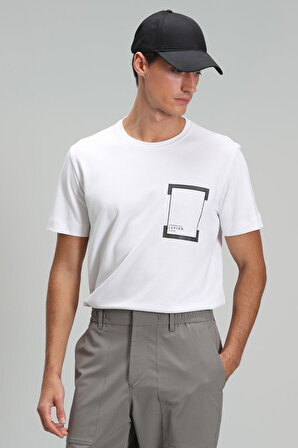 Luke Modern Grafik T- Shirt Beyaz