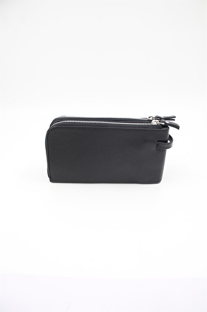 Granit 312 Hakiki Deri Clutch Çanta - Siyah