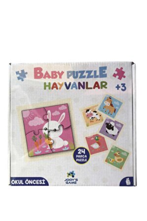 Jooy's Game Hayvanlar 24 Parça Çocuk Puzzle