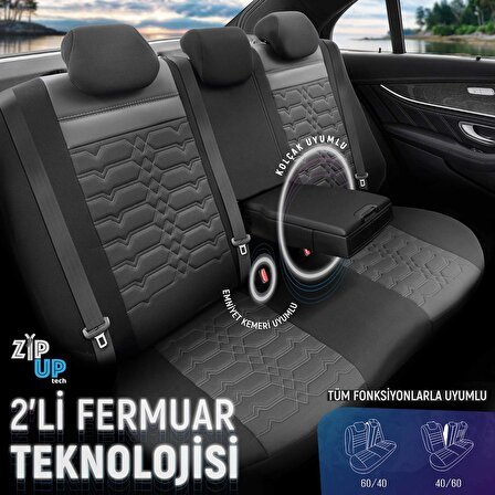 Otom Yeni Elegance Design Premium Özel Tasarım Oto Koltuk Kılıfı Tam Set