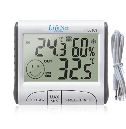 Dijital Termometre, SICAKLIK VE NEM ÖLÇER,Life Net Medikal Marka DC103