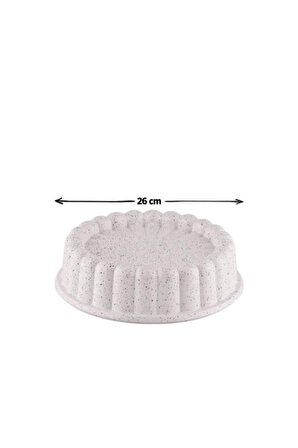 Granit Döküm Tart Kalıbı Krem 26 Cm Tac-6570 Fma04052